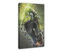 GHJIG Poster da parete su tela, motivo: pilota Valentino Rossi (28), decorazione artistica da parete per soggiorno e camera da letto, 30 x 45 cm