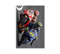 GHJIG Poster da parete su tela, motivo: pilota Valentino Rossi (8), decorazione artistica da parete per soggiorno e camera da letto, 40 x 60 cm