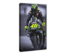 GHJIG Poster da parete su tela, motivo: pilota Valentino Rossi (9), decorazione artistica da parete per soggiorno e camera da letto, 60 x 90 cm