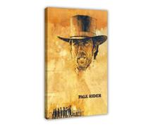 GHJIG Poster su tela dell'attore Clint Eastwood, stile cornice, 50 x 75 cm