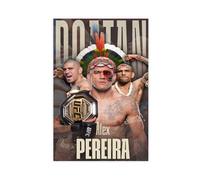 GHJIG Poster su tela di Alex Pereira con atleta di boxe, senza cornice, 50 x 75 cm