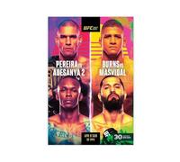 GHJIG Poster su tela di Alex Pereira con atleta di boxe, senza cornice, 50 x 75 cm