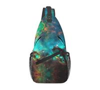 Ghjkfbf Borsa a tracolla con stampa spaziale della galassia dell'universo per donna uomo borsa multifunzionale da escursionismo da viaggio sulla spalla