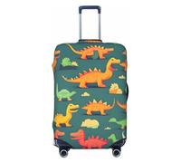 Ghjkfbf Molti piccoli dinosauri stampa bagagli valigia copertura protettiva bagagli lavabile copre con cerniera nascosta, nero, X-Large