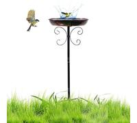 Ghjkldha Bird Bath For Outside, Standing Garden Bird Feeder, Metal Bowl, Elegant Yard And Patio Decoration, Backyard, Deck, Balcony, Outdoor Wildlife Feeding Decor More