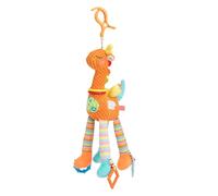 Ghjkldha Car Seat Toy, Plush Animal Crib Toy, Sensory Development Activity, Crinkle Texture Wind Chime, Baby Rattle for Travel, Bedtime, Stroller, And Bassinet Use, 19.69x6.69 Inches