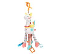 Ghjkldha Car Seat Toy, Plush Animal Crib Toy, Sensory Development Activity, Crinkle Texture Wind Chime, Baby Rattle for Travel, Bedtime, Stroller, And Bassinet Use, 19.69x6.69 Inches