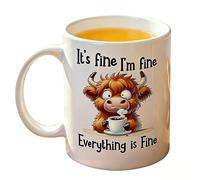 Ghjkldha Divertente da caffè, per acqua in ceramica, tutto va da caffè con design durevole e resistente al calore per ufficio, appartamento, scuola, uomini, donne, famiglia, amici, colle