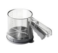 Ghjkldha Flour Sifter, Mesh Sieve, Fine Stainless Steel Semi-Automatic Duster with Utensil Cooking Tool, Sugar Sprinkler for Home Kitchen Cakes Baking Restaurant Pastry Dessert Use, 8.27x4.33 Inches