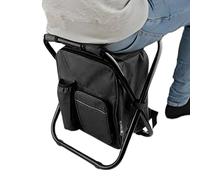 Ghjkldha Foldable Outdoor Chair, Backpack Recliner, Lawn Seating, Built In Cooler Bag, Lightweight Frame, Excellent for Camping, Hiking, Travel, Beach, Park, Fishing, Garden, Patio Use