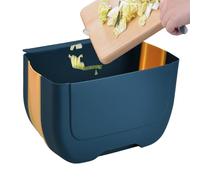 Ghjkldha Folding Trash Can - Kitchen Cabinet Door Foldable Trash Can - Over the Kitchen Cabinet Door Foldable Bin, Space-Saving Food Waste Trash Can for Kitchen, Bathroom, Bedroom