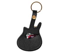 Ghjkldha Guitar Pick Holder, Keyring Plectrum Organizer, Portable Leather Pouch Musicians, Easy Access Design, Compact Size Convenient Carry, Necessary Accessory for Music Players