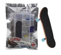 Ghjkldha Kids Finger Skateboard, Pocket Fingerboard, Portable Design Realistic Features Skill Practice, Educational Toy with Reliable Build, Mini Board for Travel, Home, School Use, 3.94in