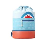Ghjkldha Kids Swim Bag, Organizes Wet and Dry Items, Waterproof Travel Backpack, Drawstring Closure with Separate Shoe Compartment Design, Portable Storage Accessory 5.12x12.99x15.35 inches