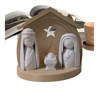 Ghjkldha Lighted Nativity Figurines, Religious Christmas Scene with Fine Craftsmanship for Indoor Decoration, Perfect Display for Living Room, Tabletop, Window, and Holiday Celebrations