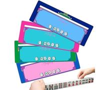 Ghjkldha Mahjong Line Marker, Mah Jong Rule Guide, 4-Piece Beginner Game Tool, Easy Reference Playing Aid, Ideal for Travel Game Night Seniors Outdoor Road Trip Home RV Holiday Picnic