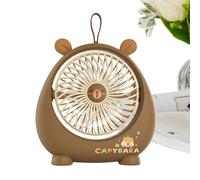 Ghjkldha Mini Desktop Fan, Provides Two Speed Cooling, Portable Cartoon Air Circulator Quiet, ABS Cooling Device Compact Structure, Table Fan with Stable Base, Personal Breeze 5.91x5.91x1.97 inches