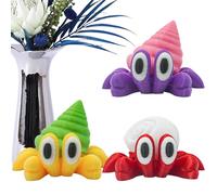 Ghjkldha Mini Hermit Crab Figurines, 3-Piece Set with Movable Joints, Small Flexible Animal Ornaments, Perfect Fidget Toys for Kids Women Men, Relaxation and Playfulness Decor for Home Offices