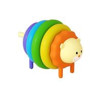 Ghjkldha Rainbow Stacker Toy, Animal Sensory Blocks, Educational Fine Motor, ABS Material Preschool, 5.31x2.95x3.54 inches, Learning Tool, Baby Girl Boy Play, for Child Development