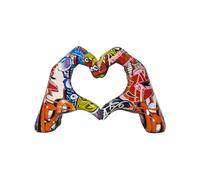 Ghjkldha Scultura di mani a cuore, statuette pop art gesto d'amore, sculture a mano a forma di cuore per decorazione, statuetta di mani a cuore ispirata alla pop art, scultura simbolo d'amore per