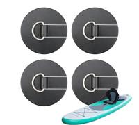 Ghjkldha Stainless D Rings, Paddle Board Anchors, 4 Piece Deck Attachment Set with Strong Adhesive Pads, Marine Hardware Kit, Inflatable Boat D Rings with Secure Mount, Kayak Fishing Travel Touring