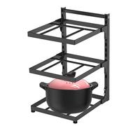 Ghjkldha Stainless Steel Under Sink Shelf | Adjustable and Medicine Rack | Heavy Duty Rustproof Organizer for Bottles and Can Storage | Great for Kitchen, Bathroom, and Utility Rooms (Smart Design)