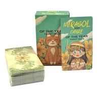 Ghjkldha Tarocchi Deck Cards, Oracle Affirmation Guidebook, 78X Pocket Size Set, Anno a tema Spirito, Kit di lettura astrologia, ideale per la scoperta di avventura e riflessione quotidiana