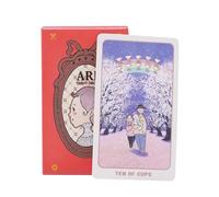 Ghjkldha Tarocchi Deck, Oracle Set, Parole verticalmente invertite stampate, Guida inglese inclusa, Carte durevoli tascabili, Scatola di immagazzinaggio magnetica, Strumento di divinazione per