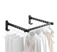 Ghjkldha Wall Mounted Clothes Drying Rack, Multifunctional Laundry Solution, Sturdy Drying Rack 49x8.5x6cm for Balcony and Room Organization, Foldable Rack, Home