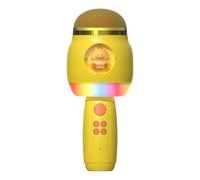 Ghjkldha Wireless Kids Microphone, Cartoon Singing Mic, 19.3x8x8cm, LED Light Karaoke, Portable Music Speaker, ABS Material, Fun Entertainment, Gift for Boys Girls, Interactive Play