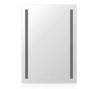 GHJKLZNMRU 500X700mm Led Specchio Bagno Luce con Presa Rasoio Specchio senza Luci Funzione Dimming Specchio Vanity Montaggio A Parete IP44 per Bagno