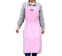 GHJrtHFJ grembiule, Con grembiule a forma di X in morbido cotone e lino, fatto a mano, da cuoco, cucina giardinaggio, grigio(Pink)