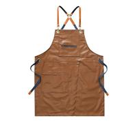 GHJrtHFJ grembiule, Grembiule da cuoco impermeabile for uomo e donna, grembiule cucina con tasche for cucinare, parrucchiere lavoro(Brass)