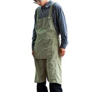 GHJrtHFJ grembiule, Grembiuli da cuoco for donne e uomini, grembiule lavoro impermeabile con schiena incrociata for cucina ristorante(Green)