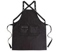 GHJrtHFJ grembiule, Grembiuli da cuoco incrociati for uomo e donna con ampie tasche for cucinare, lavorare la ceramica, il giardinaggio pasticceria(Black)
