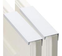 GHJrtHFJ Maniglie per porte a scomparsa, Maniglie for cassetti con bordo a dita in lega di alluminio for armadietti da cucina, argento, 2 pezzi(Hole distance 160mm)