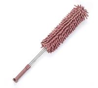 GHJrtHFJ Piumino, Spolverare Spolverino Retrattile for la Pulizia Domestica Elettrostatico in Ciniglia(Bruin)