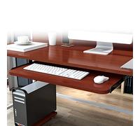 GHJrtHFJ Vassoio per Tastiera, Cassetto Estraibile sotto la scrivania, for Tastiera da Ufficio, con Altezza Regolabile, ripiano Porta Mouse/Supporto Scorrevole(B Teak,70 * 27 cm(28 * 11 inch))