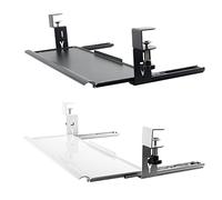 GHJrtHFJ Vassoio per Tastiera, con Morsetto, Ripiani portaoggetti for Mouse da Computer, estensore ergonomico for scrivania Supporto for poggiapolsi, Nero/Bianco(White)