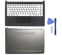 GHJtRs Copertura Anteriore del Coperchio Posteriore LCD Compatibile Case di Fondo Palmrest per 14 CF DF Dk Laptop Modelli L24469-001 L24465-001 L24818-001 L24475-001(Gray)