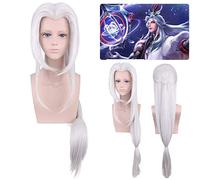 GHK 100cm Arena Of Valor: 5v5 Arena Gioco Parrucca Cosplay argento bianco lungo rettilineo Capelli sintetici Perucas Antiche parrucche cinesi per feste
