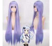 GHK 100cm Black Butler 2 Hannah Annafellows Parrucca cosplay con frangia Capelli sintetici Lisci viola chiaro Parrucche lunghe da donna per feste