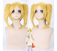 GHK 35cm Vocaloid Rin Kagamine Bionda Parrucca Cosplay Capelli sintetici Anime Costume Halloween Parrucche da festa Per donna Con Coda di cavallo Peruca
