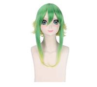 GHK 40cm Parrucca cosplay soffice Vocaloid Gumi Verde giallo Ombre Parrucche per capelli Per donna Fibra sintetica resistente al calore 4 Modelli verde ombre