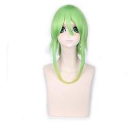GHK 40cm Parrucca cosplay soffice Vocaloid Gumi Verde giallo Ombre Parrucche per capelli Per donna Fibra sintetica resistente al calore 4 Modelli verde giallo ombre