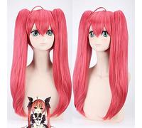 GHK 70cm Anime DATE A LIVE Parrucca rossa Itsuka Kotori Cosplay Costume da donna Lunghe parrucche sintetiche resistenti al calore con doppie code di cavallo