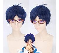 GHK 8 pollici libero Ryugazaki Rei blu parrucca corta Cosplay per festa in costume sintetico resistente al calore capelli dritti anime uomini