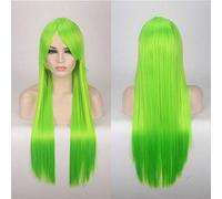 GHK 80 cm parrucca lunga diritta a buon mercato rosso blu verde viola nero biondo parrucche per capelli per le donne resistente al calore sintetico anime cosplay capelli 11