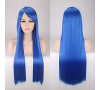 GHK 80 cm parrucca lunga diritta a buon mercato rosso blu verde viola nero biondo parrucche per capelli per le donne resistente al calore sintetico anime cosplay capelli 18