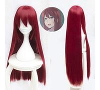 GHK 80cm Steins Gate Makis Kurisu Christina Assistant Parrucca rossa diritta parrucca Cosplay Halloween